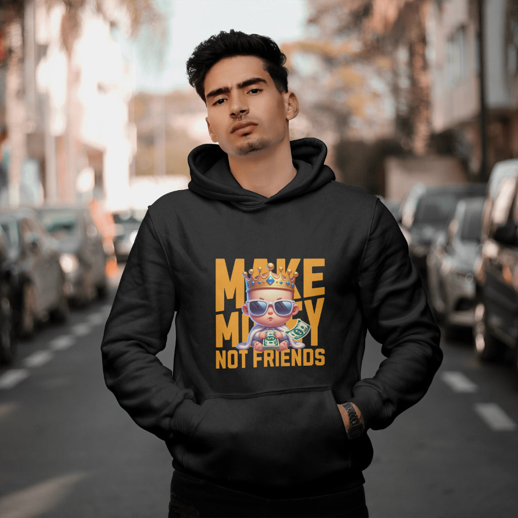 Make Money Not Friend Organic Cotton Hoodie by Worn & Wicked Co.