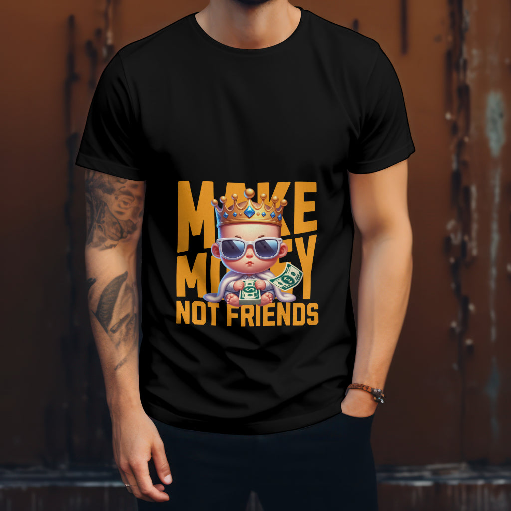 Make Money Not Friend Organic Cotton Oversized T-Shirt by Worn & Wicked Co.