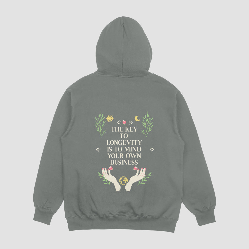 Mind Your Own Business 100% Organic Cotton Hoodie 