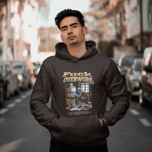 Fuck Overwork Culture Organic Cotton Hoodie - Worn & Wicked Co.