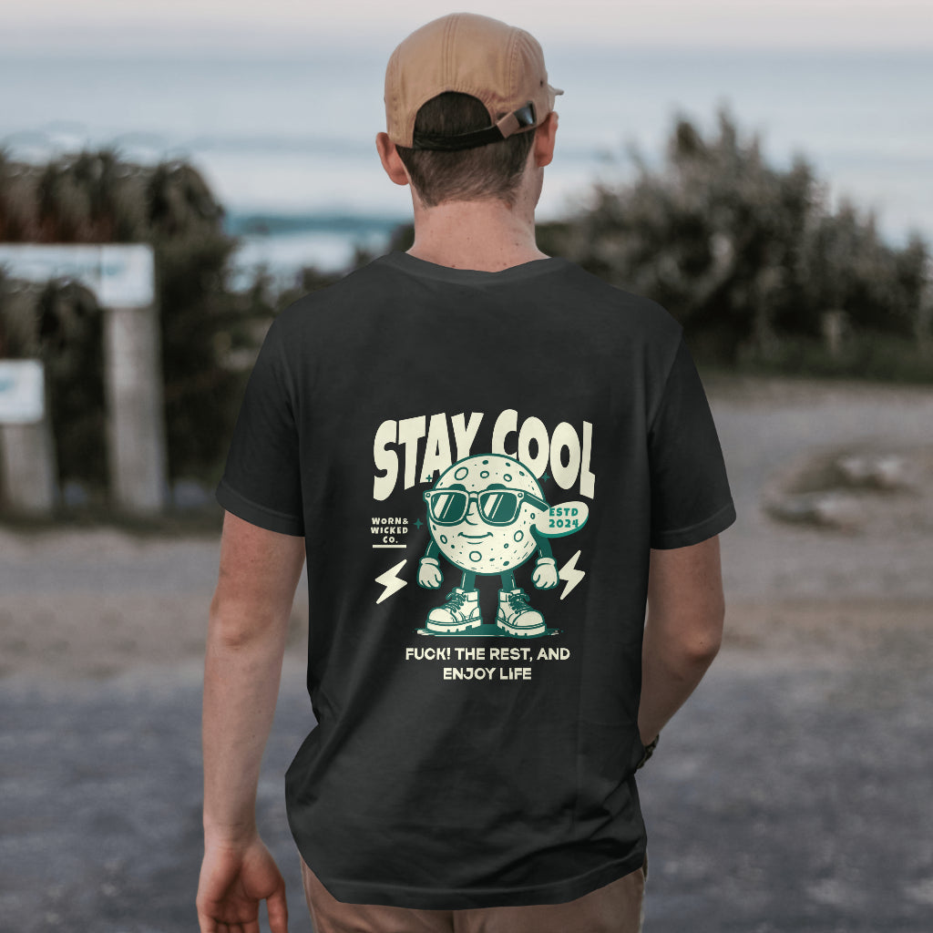 Stay Cool F*** the Rest 100% Cotton Hip-Hop T-Shirt by Worn & Wicked Co.